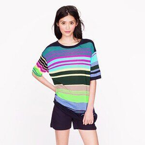 THE ELDER STATESMAN FOR J.CREW ITALIAN CASHMERE STRIPED SWEATER OVERSIZED 1 SIZE